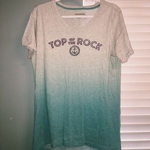 BLUE AND WHITE OMBRÉ T-SHIRT